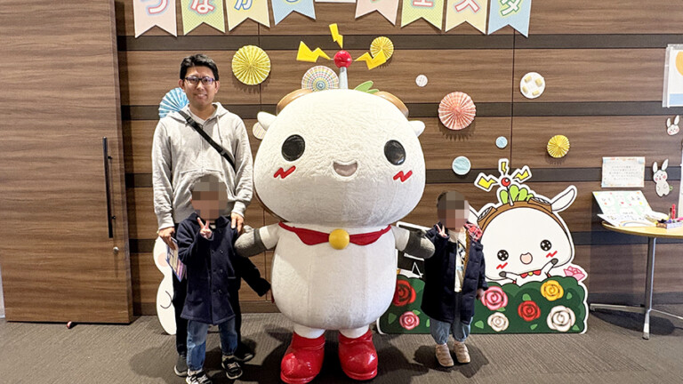 長男長女と記念撮影